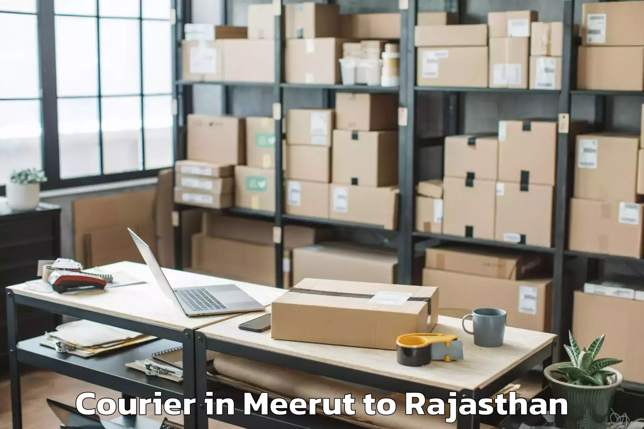 Trusted Meerut to Malpura Courier